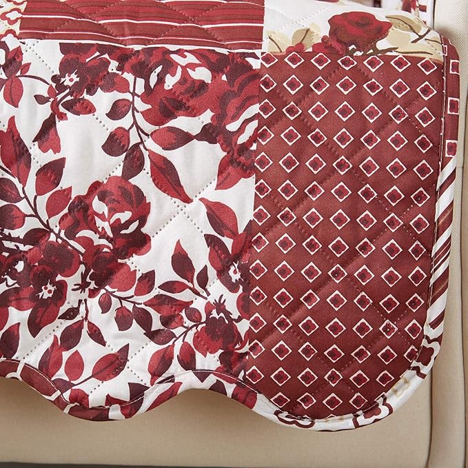 Great Bay Home Reversible Patchwork Chair Cover - Image 4
