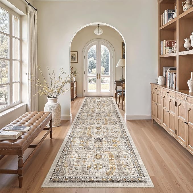 Madane Hallway Runner Rug 2'6''x10' Kitchen Runner, Non Slip Vintage Runners - Image 2