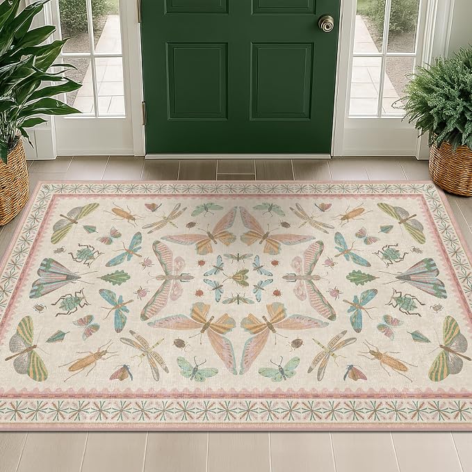 Flower Area Rug for Girls Bedroom - Image 3
