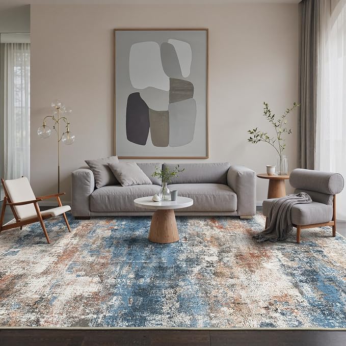 Area Rugs 6x9 for Living Room Bedroom, Modern Abstract Machine Washable Rug - Image 3