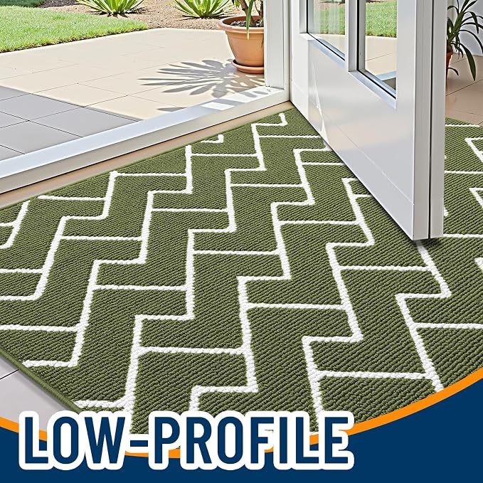 OLANLY Front Door Mat, Non-Slip Rubber Backing, Dirt Resistant and Absorbent - Image 3