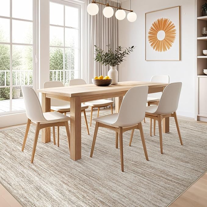 Nakagishi 8X10 Area Rugs Living Room: Washable Large Vintage Rug Neutral - Image 7