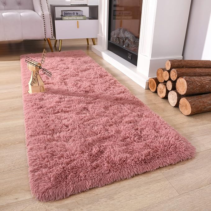 Chicrug Soft Runner Rug for Bedroom Living Room Plush Fluffy Rug 2x8 Feet - Image 2