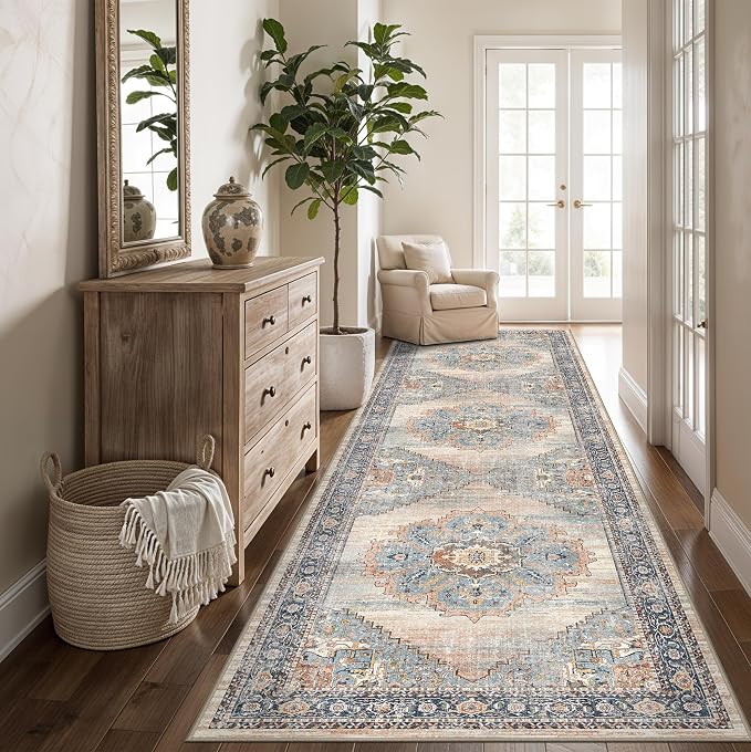 3x10 Hallway Washable Runner Rug: Kitchen Rugs Entryway Runners Soft Floor Mat by TOPRUUG