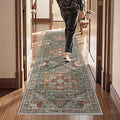 Kitchen Runner Rug Non Slip Washable 2.5x8, Soft Low Pile Entryway Rug Runners by Restydon