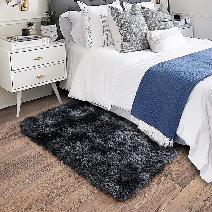 Small Area Rug, 2x3 Rug for Bedroom Shaggy Throw Rugs for Dorm Rug, Soft Tie - Image 2