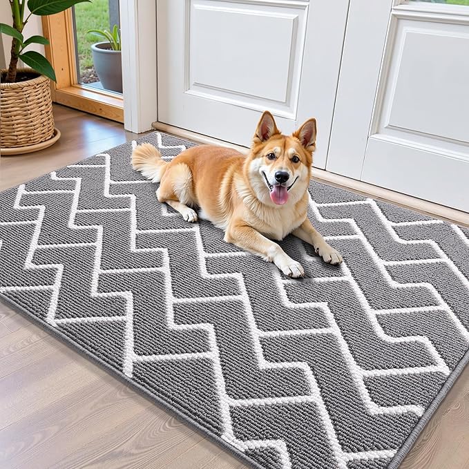 OLANLY Front Door Mat, Non-Slip Rubber Backing, Dirt Resistant and Absorbent by OLANLY