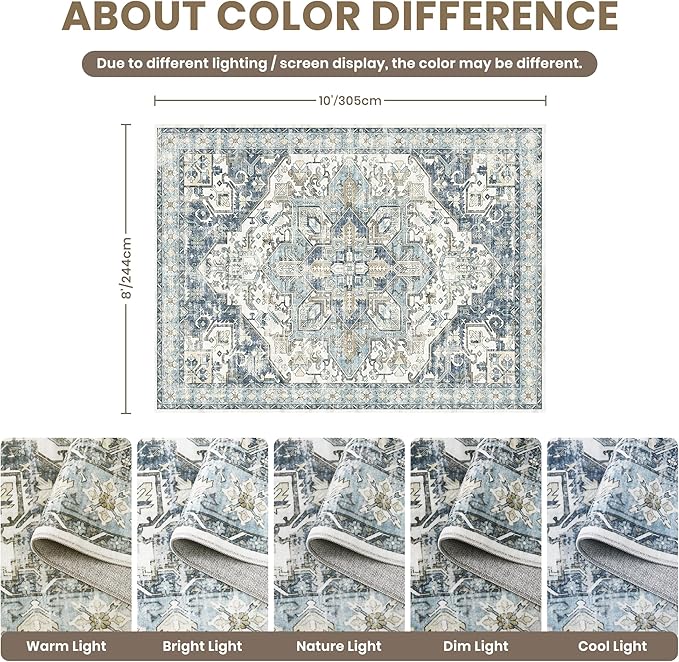 zesthome 8x10 Area Rugs-Washable Rug - Image 2
