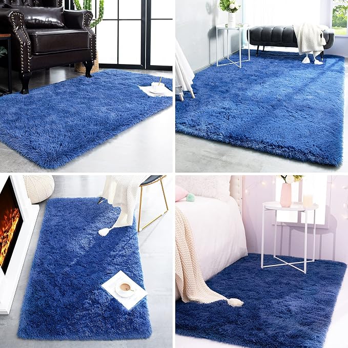 TWINNIS Super Soft Shaggy Rugs Fluffy Carpets, 4x5.9 Feet, Indoor Modern Plush - Image 4