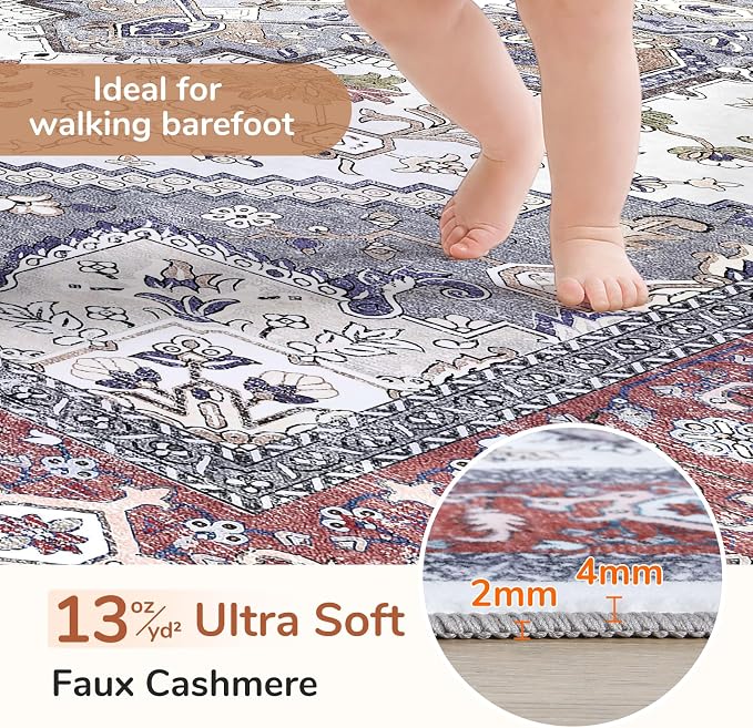 OPPODREAM Soft Entryway Rug 2x6, 2x6 Rug Runner, Washable Hallways Carpet 2 x 6 - Image 2