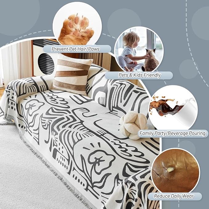 MYSKY HOME Couch Cover for Dogs, Washable Couch Covers, Sofa Covers for - Image 3