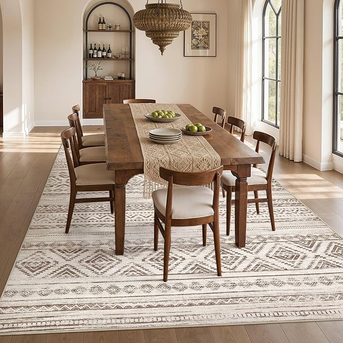 cotiled Boho 10x12 Area Rug for Living Room: Large Moroccan Washable Rug | - Image 6