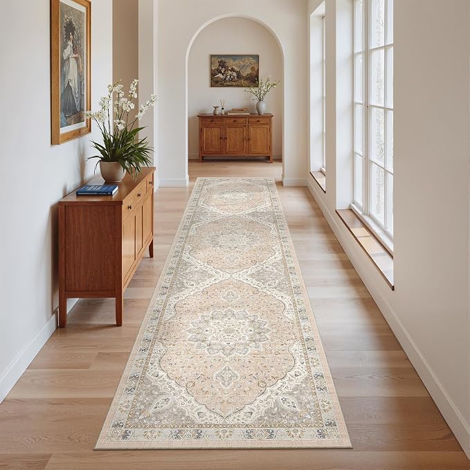 Madane Runner Rug 2x8, Washable Hallway Runner Rugs, Non-Slip Low-Pile Soft - Image 3