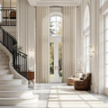 Eggshell Beige Linen Curtains for Living Room 126 Inches Long Light Filtering by Nanspring