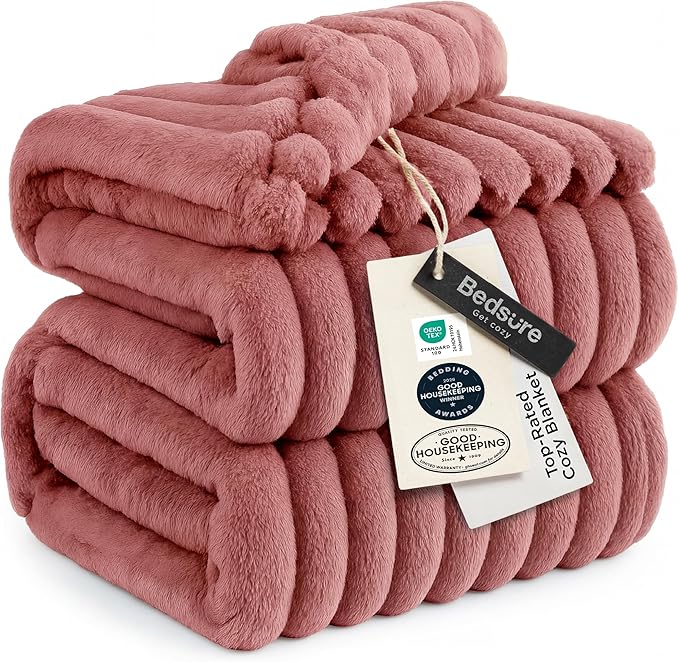 Bedsure GentleSoft Dusty Pink Full Blanket by BEDSURE
