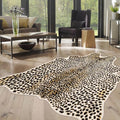 Cheetah Print Rug, Leopard Rug 4.4x5.8 Feet Faux Animal Print Skin Cheetah Area by WARMHAVEN
