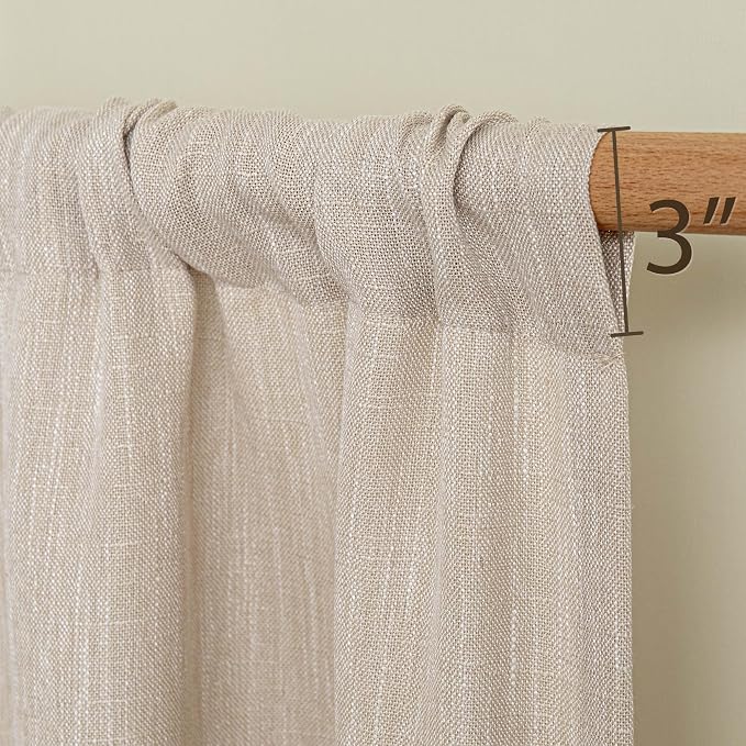 MYSKY HOME Oatmeal French Door Curtains - Image 3