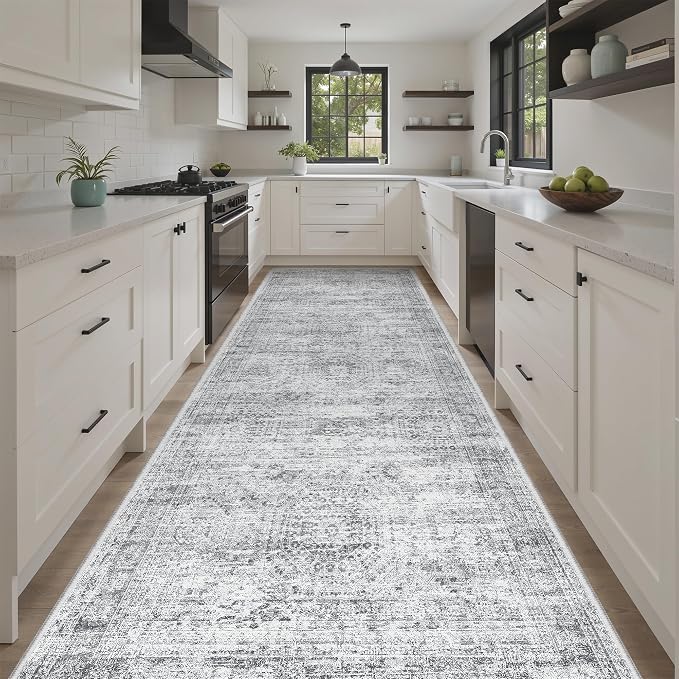 4x10 Wide Hallway Runner Rug: Washable Soft Rug Runners by Soalmost