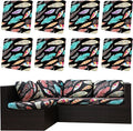 8Pcs Outdoor Cushion Covers, Patio Cushion Covers, Stretch Elastic Slipcovers by dreahoteztil