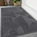 Smiry Front Door Mat Outside Entrance, Heavy Duty Sturdy Natural Rubber Doormat by Smiry