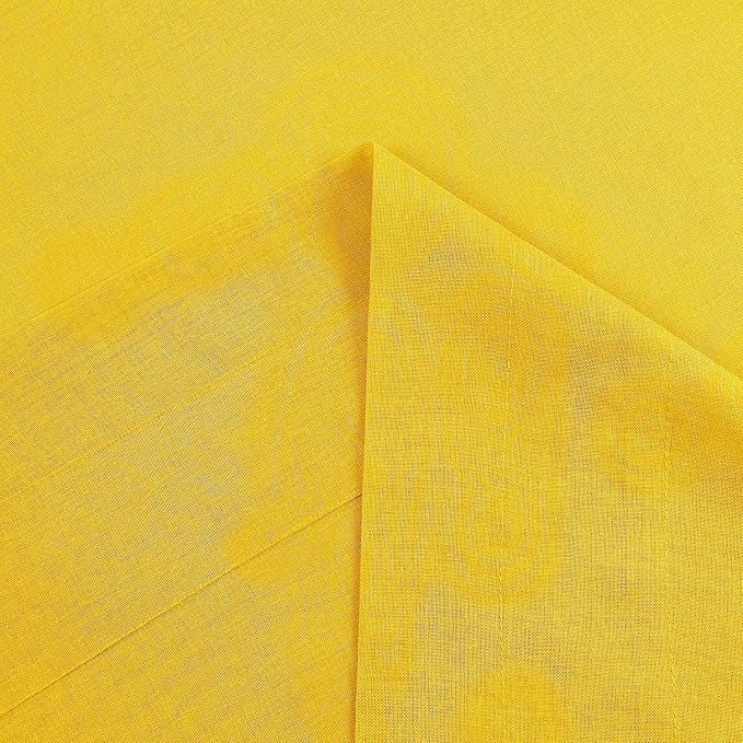 DWCN Yellow Sheer Curtains for Kitchen Windows - Image 5