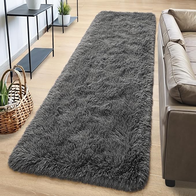 Tepook Fluffy Runner Rugs for Bedroom Aesthetic 2x6 Feet, Shag Soft Bedside Rug - Image 2