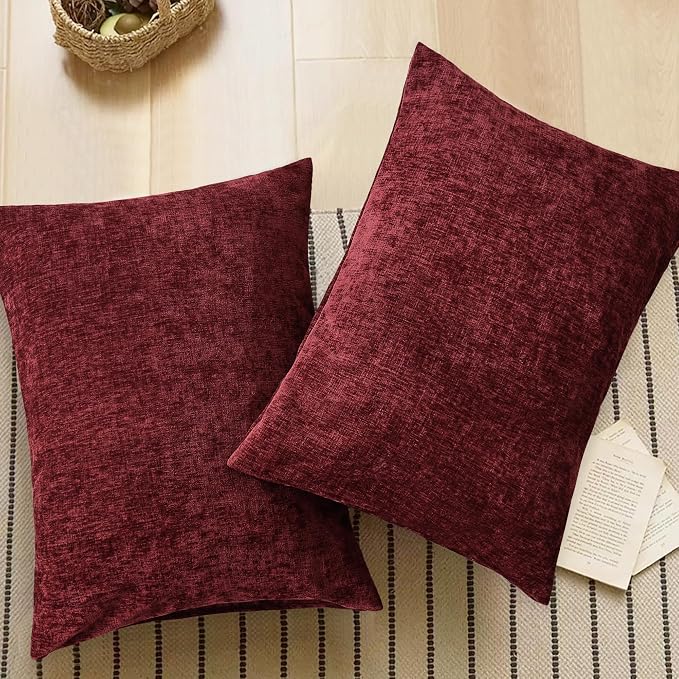CaliTime Throw Pillow Covers Decorative 20 X 26 Inches Pack of 2 Cozy Chenille - Image 5
