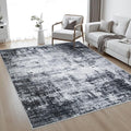 4x6 Area Rug Living Room Rug: Washable Modern Abstract Soft Thin Rug Indoor by FXRHLP