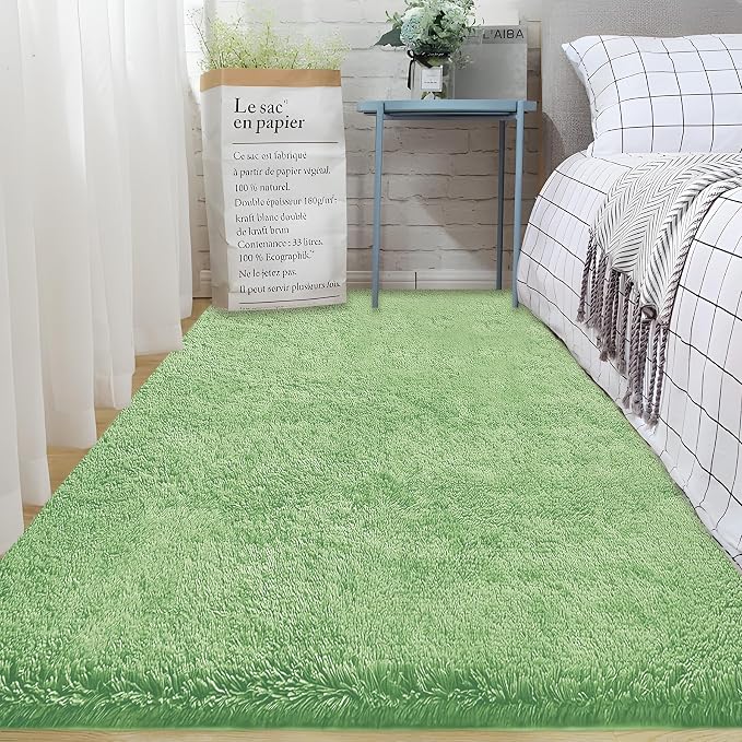 2x6 Runner Rug for Bedroom: Fluffy Shag Soft Washable Rugs Small Fuzzy Plush - Image 5