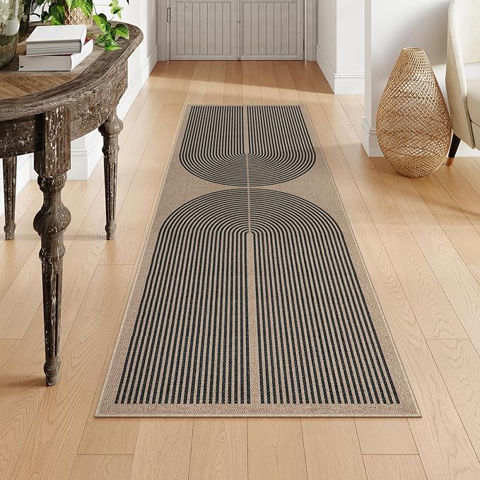 Lahome Modern Rainbow Easy Jute Outdoor Runner Rug, 2x6 Runners - Image 6