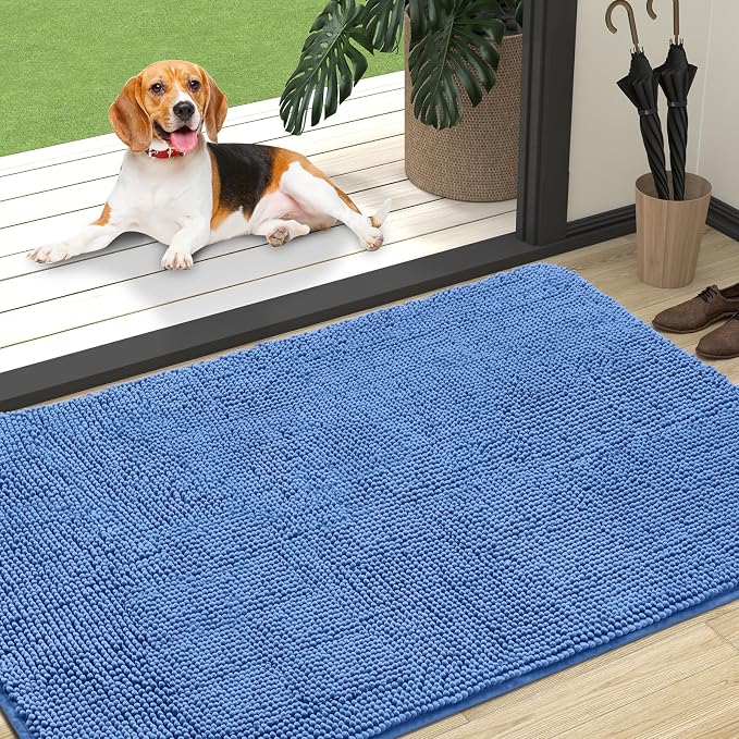 OLANLY Dog Door Mat for Muddy Paws 47x32, Absorbs Moisture and Dirt, Absorbent by OLANLY