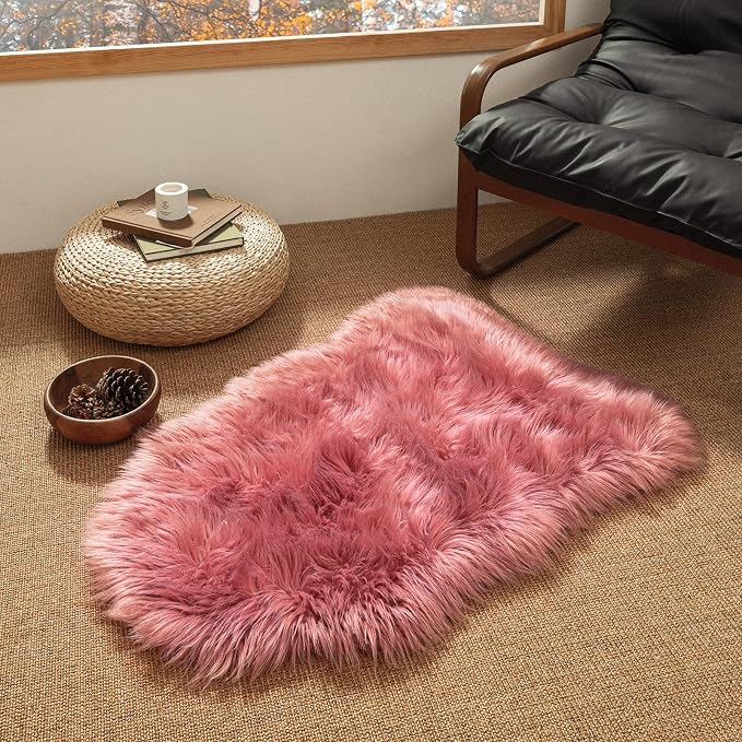 Ashler Faux Fur Rug, Fluffy Shaggy Area Rug Ultra Soft 2.3 x 3.3 Feet Sheepskin - Image 4