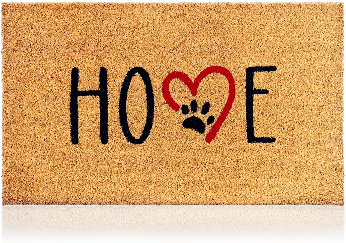 Dog Footprints - 17"x29" - Coir Door Mat - Welcome Mats by AmaruDoorMats