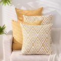 HPUK Decorative Throw Pillow Covers Set of 4 Geometric Design Linen Cushion by HPUK