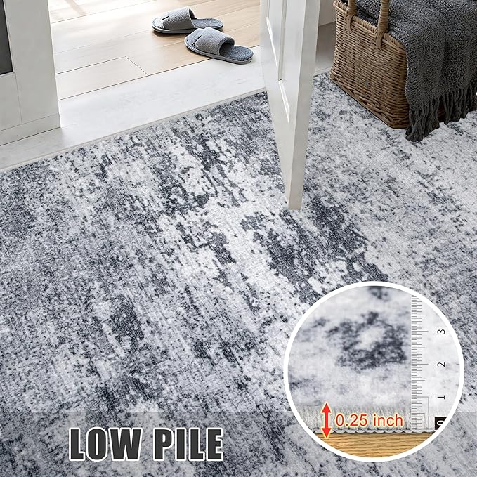 6x9 Area Rug Living Room Rug: Washable Modern Abstract Soft Thin Rug Indoor - Image 8