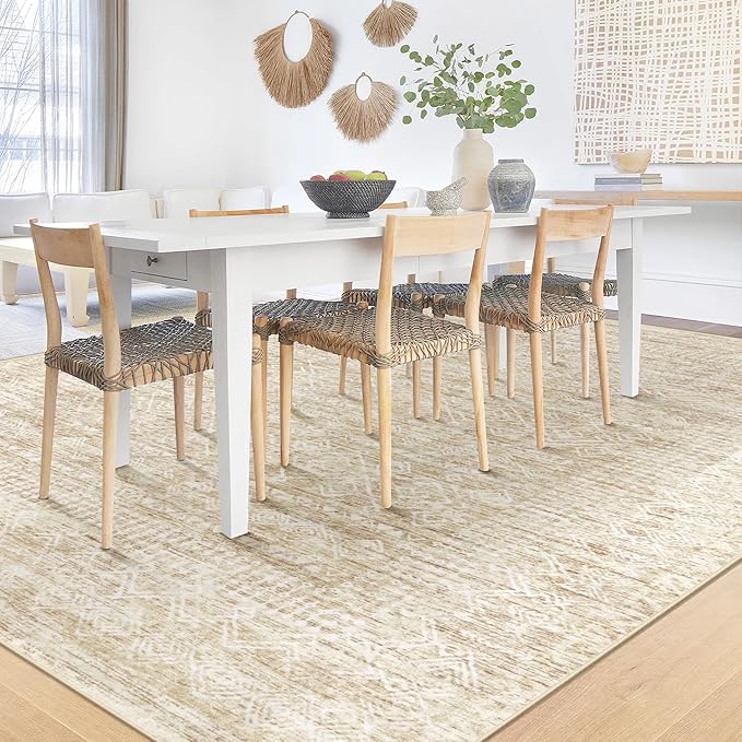 6x9 Area Rugs for Living Room: Washable Moroccan Geometric Boho Rug Farmhouse - Image 2