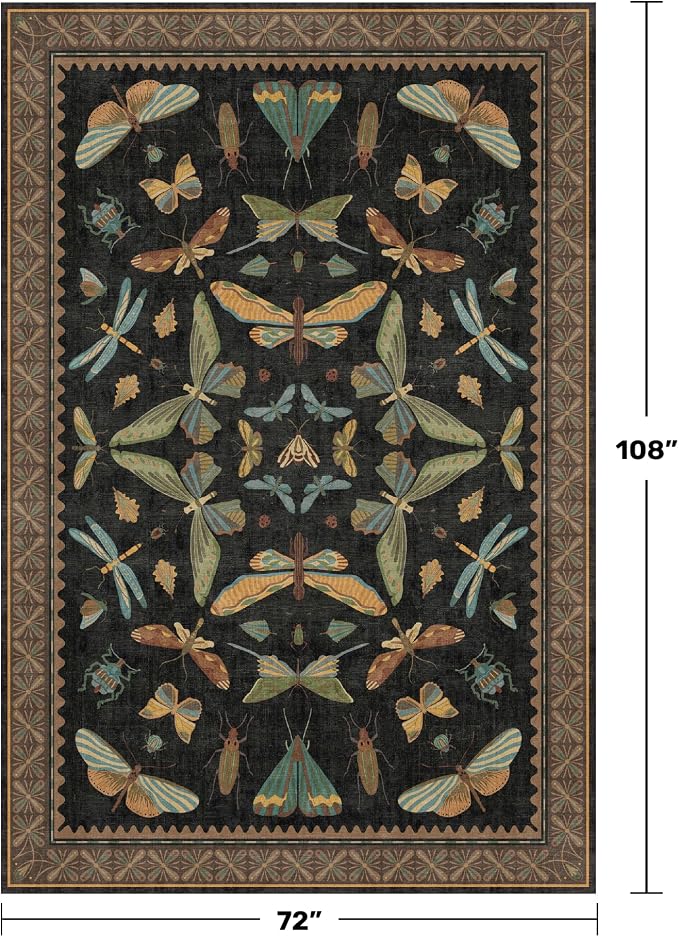 Hazo Haus Living Room Rug Black Boho 6x9 - Image 2