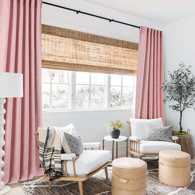 RYB HOME Living Room/Bedroom Curtains and Drapes Linen Sheer, Light Filtering - Image 6