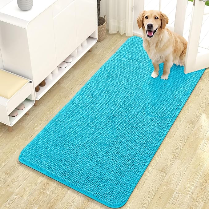 OLANLY Dog Door Mat for Muddy Paws 47x24, Absorbs Moisture and Dirt, Absorbent by OLANLY