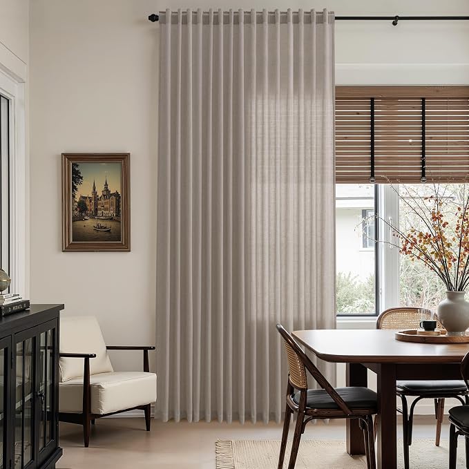 Nanspring Stone Beige Curtains 90 Inches Long - Image 6