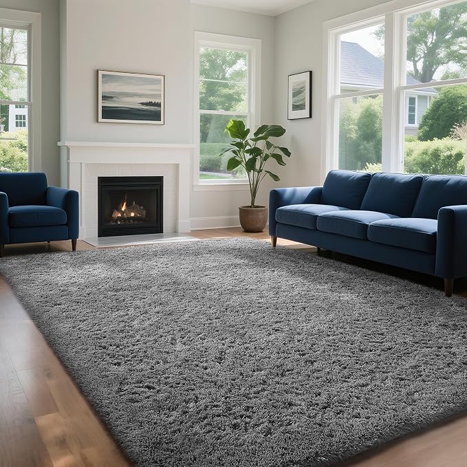 Ophanie 7x10 Area Rugs for Living Room, Upgrade Non-Slip Fluffy Soft Large Shag - Image 5