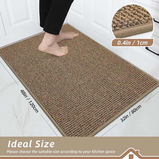 BEQHAUSE Kitchen Rugs 32"x48", Non-Slip Kitchen Mats - Image 2