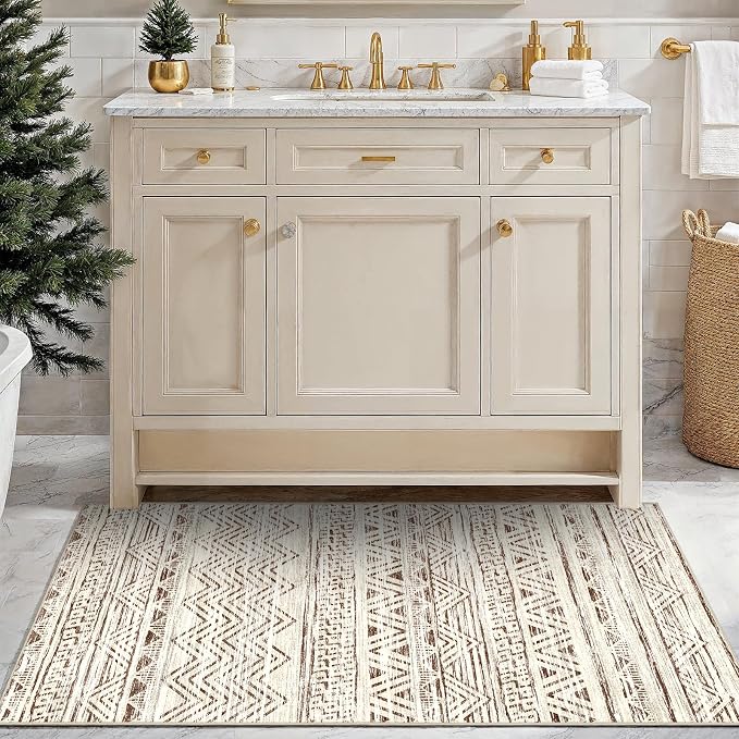 3x4 Washable Entryway Area Rug: Moroccan Small Runner Rug - Image 9