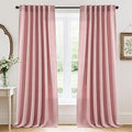 RYB HOME Living Room and Dining Room Curtains and Drapes Linen Sheer, Light by RYBHOME