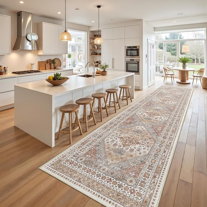 Runner Rug 2x10, Ultra-Thin Kitchen Rugs Non Slip Washable Rugs by Restydon