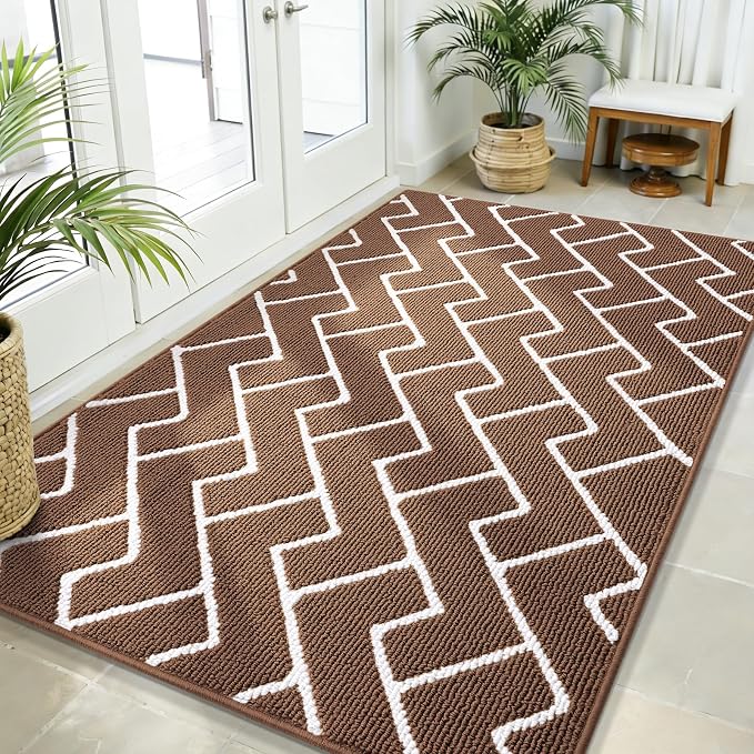 OLANLY Front Door Mat, Non-Slip Rubber Backing, Dirt Resistant and Absorbent by OLANLY