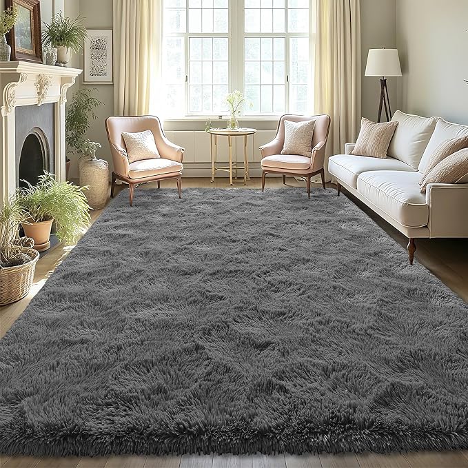 LOCHAS Ultra Soft Indoor Modern Area Rugs 6x9, Fluffy Living Room Carpets by LOCHAS
