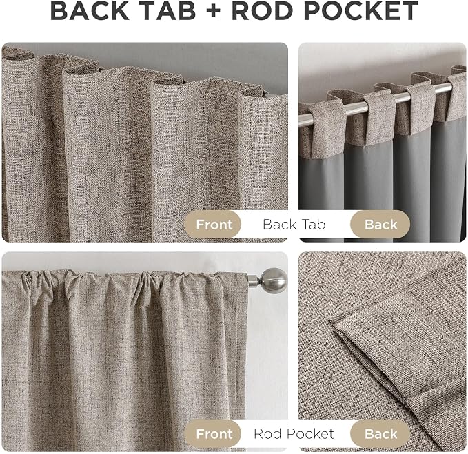 Joydeco Linen Blackout Curtains - Image 6
