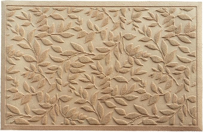 Beige Leaves Outdoor Indoor Entrance Doormats, Absorbent Durable Heavy Duty - Image 9