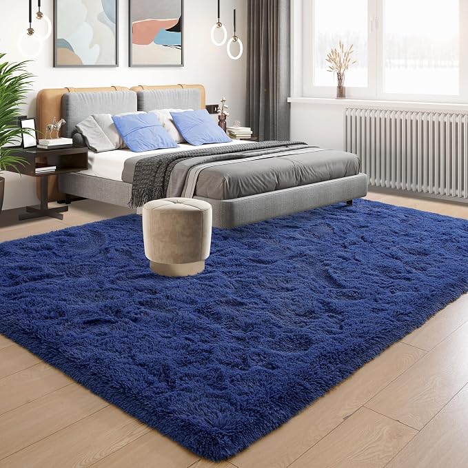 Tepook Fluffy Large Rugs for Living Room, Shag Area Rug 6x9 Soft Carpet for - Image 3